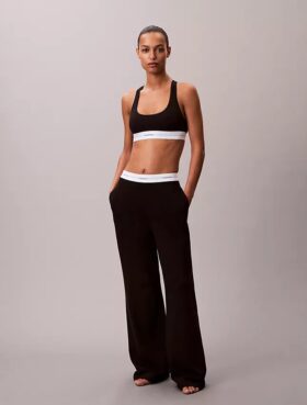 Pantalon de pyjama en jersey de coton avec logo