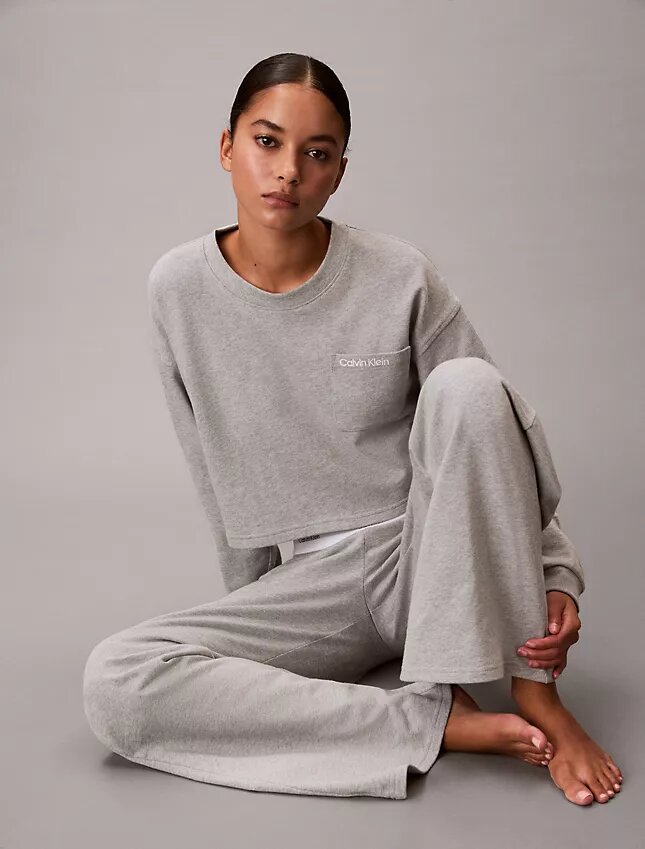 Pantalon de pyjama en jersey de coton avec logo Pantalon de pyjama en jersey de coton avec logo