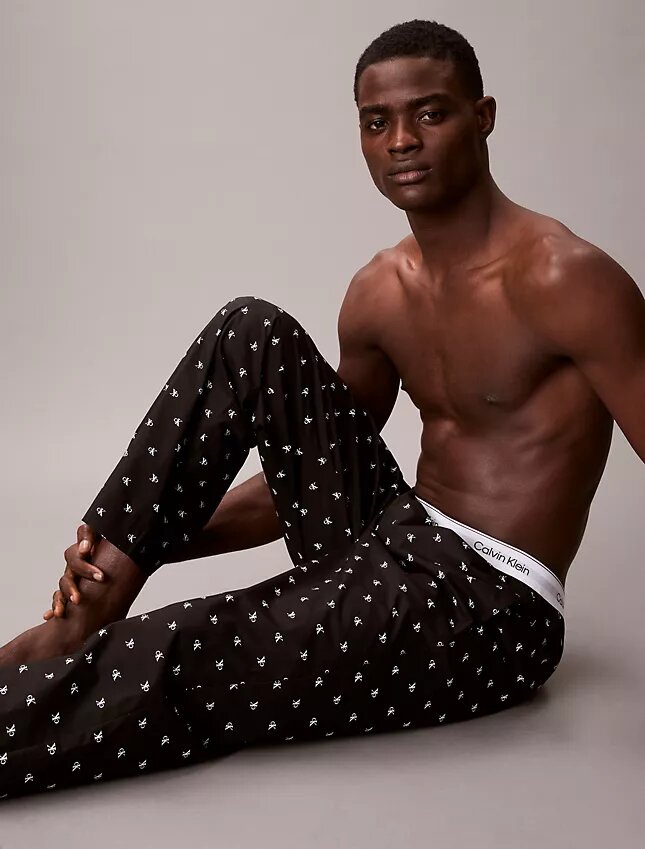 Pantalon de pyjama en popeline de coton Pantalon de pyjama en popeline de coton