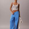 Pantalon de survêtement à jambes larges en molleton Monologo Pantalon de survêtement à jambes larges en molleton Monologo