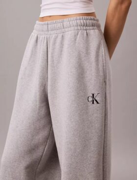 Pantalon de survêtement à jambes larges en molleton Monologo