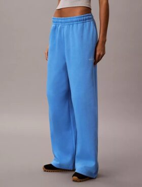 Pantalon de survêtement à jambes larges en molleton Monologo
