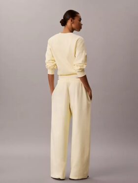 Pantalon de survêtement à jambes larges en molleton Monologo
