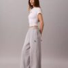 Pantalon de survêtement à jambes larges en molleton Monologo Pantalon de survêtement à jambes larges en molleton Monologo