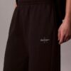 Pantalon de survêtement à jambes larges en molleton Monologo Pantalon de survêtement à jambes larges en molleton Monologo