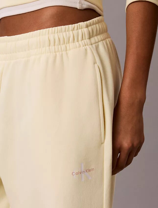 Pantalon de survêtement à jambes larges en molleton Monologo Pantalon de survêtement à jambes larges en molleton Monologo