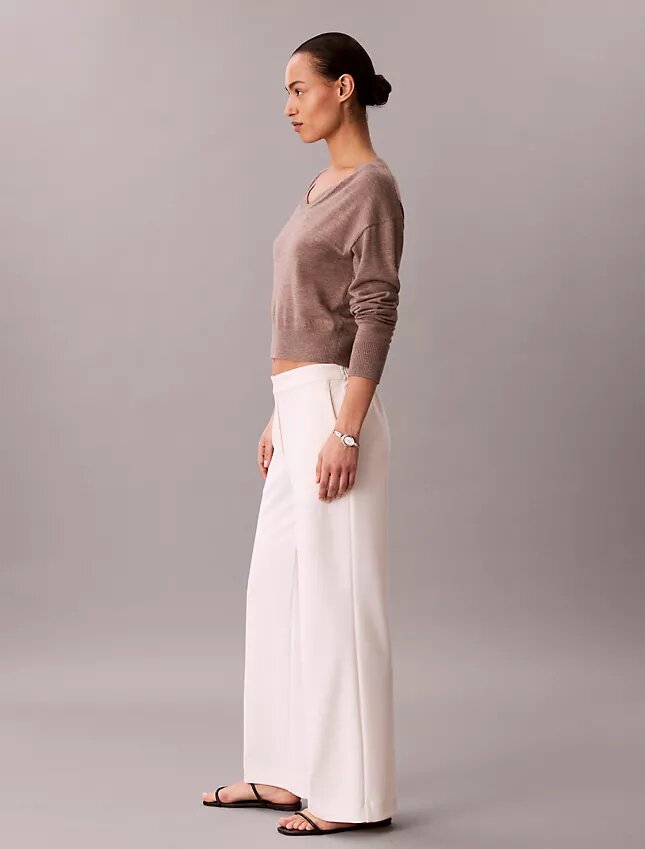Pantalon de voyage en crêpe extensible Pantalon de voyage en crêpe extensible
