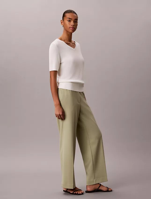 Pantalon de voyage en crêpe extensible Pantalon de voyage en crêpe extensible