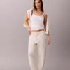 Pantalon droit avec bandeau logo