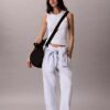 Pantalon droit avec bandeau logo Pantalon droit avec bandeau logo