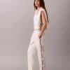 Pantalon droit avec bandeau logo