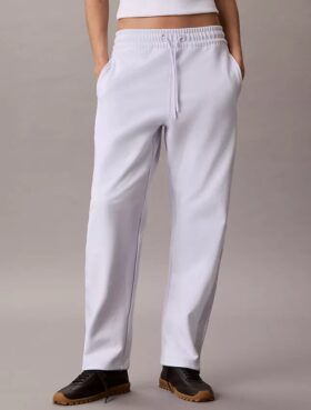 Pantalon droit avec bandeau logo
