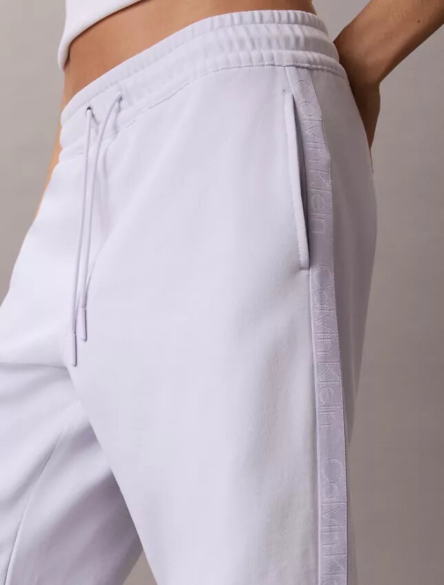 Pantalon droit avec bandeau logo Pantalon droit avec bandeau logo