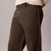 Pantalon droit décontracté à pinces Pantalon droit décontracté à pinces