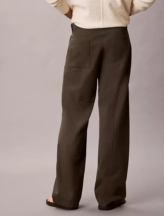 Pantalon droit décontracté à pinces Pantalon droit décontracté à pinces