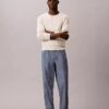 Pantalon droit en chambray à enfiler Pantalon droit en chambray à enfiler