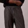 Pantalon droit en chambray à enfiler
