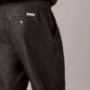 Pantalon droit en chambray à enfiler