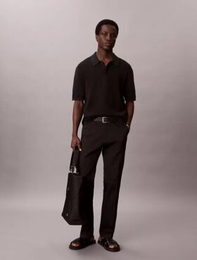 Pantalon droit en Cotton Stretch