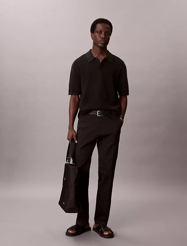 Pantalon droit en Cotton Stretch Pantalon droit en Cotton Stretch