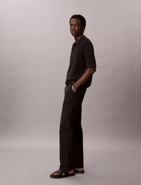 Pantalon droit en Cotton Stretch