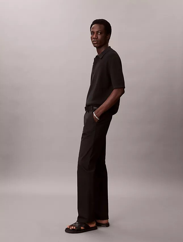 Pantalon droit en Cotton Stretch Pantalon droit en Cotton Stretch