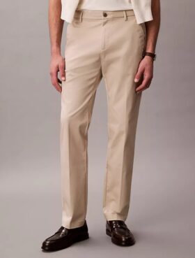 Pantalon droit en Cotton Stretch