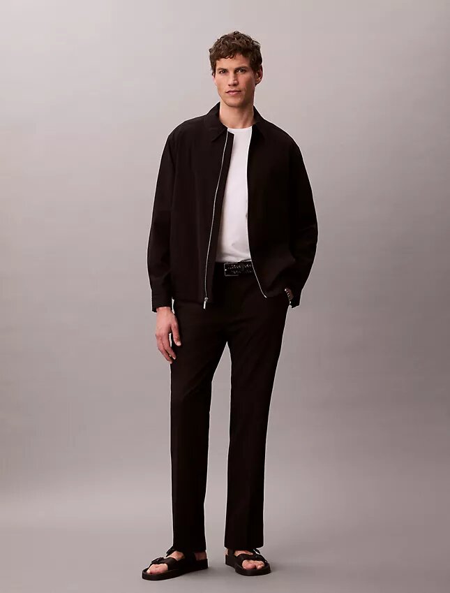 Pantalon droit en seersucker Pantalon droit en seersucker