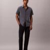 Pantalon droit en seersucker Pantalon droit en seersucker