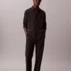 Pantalon droit en seersucker Pantalon droit en seersucker