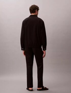 Pantalon droit en seersucker