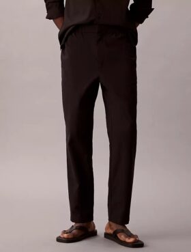 Pantalon droit en seersucker