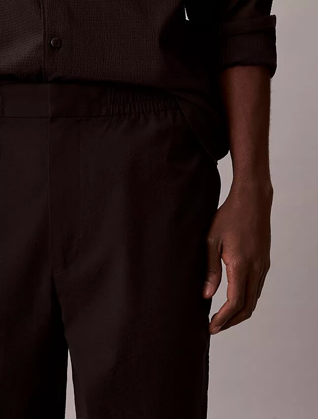 Pantalon droit en seersucker Pantalon droit en seersucker