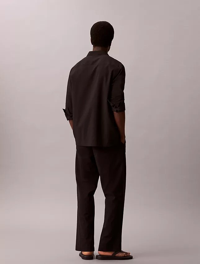 Pantalon droit en seersucker Pantalon droit en seersucker