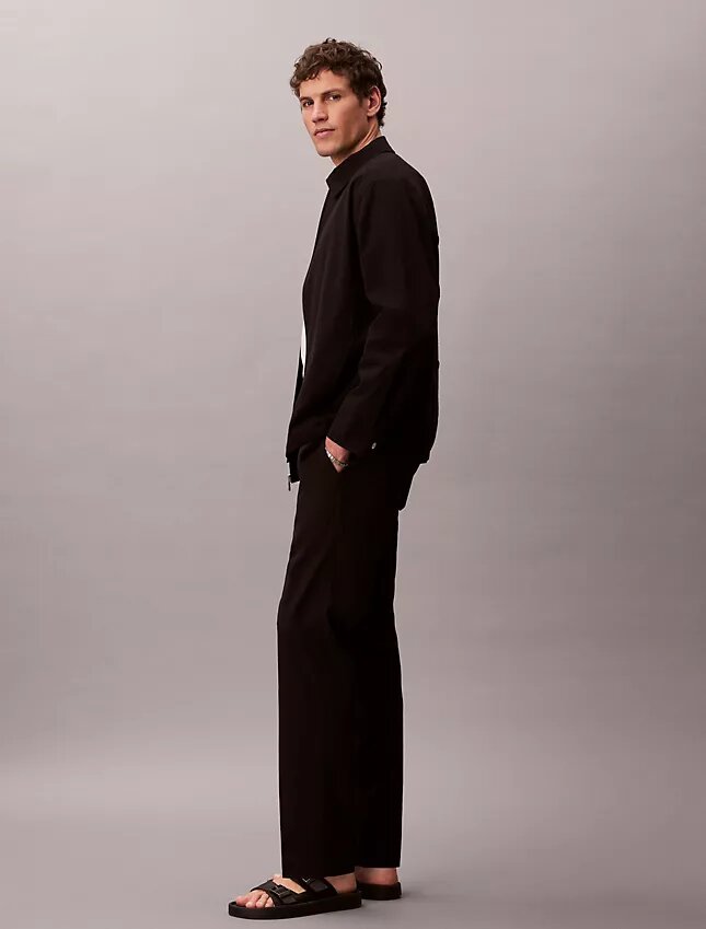 Pantalon droit en seersucker Pantalon droit en seersucker