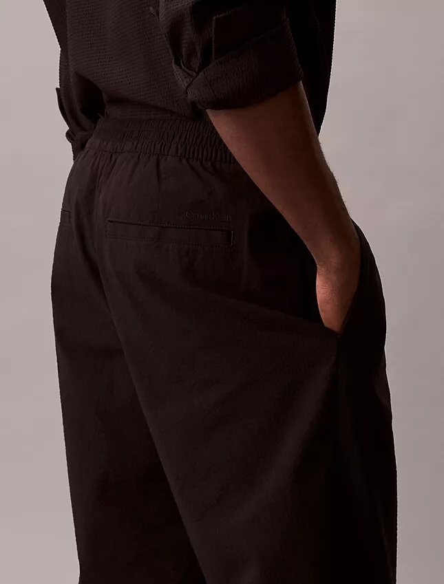 Pantalon droit en seersucker Pantalon droit en seersucker