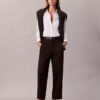 Pantalon droit en sergé de coton Cotton Stretch Pantalon droit en sergé de coton Cotton Stretch