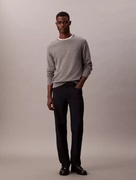 Pantalon droit standard extensible à 5 poches