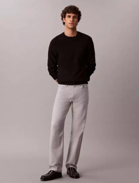 Pantalon droit standard extensible à 5 poches