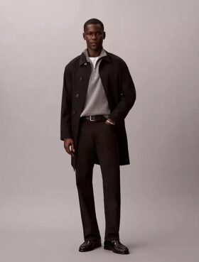 Pantalon droit standard extensible à 5 poches