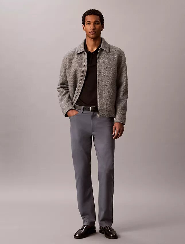 Pantalon droit standard extensible à 5 poches Pantalon droit standard extensible à 5 poches