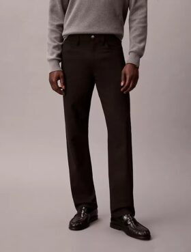 Pantalon droit standard extensible à 5 poches