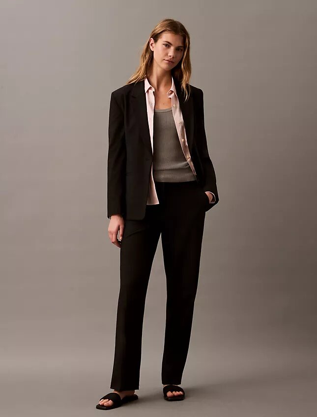 Pantalon droit stretch raffiné Pantalon droit stretch raffiné