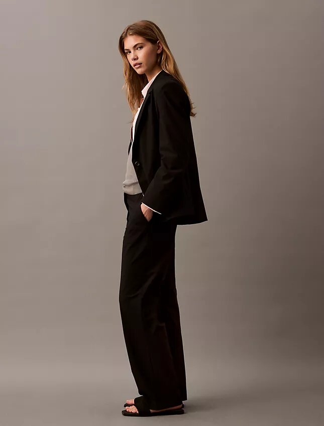 Pantalon droit stretch raffiné Pantalon droit stretch raffiné