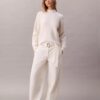 Pantalon en coton avec ceinture Pantalon en coton avec ceinture