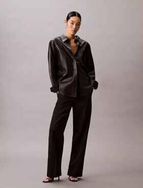 Pantalon en gabardine de laine mélangée Pantalon en gabardine de laine mélangée