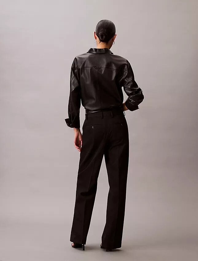 Pantalon en gabardine de laine mélangée Pantalon en gabardine de laine mélangée