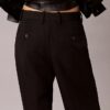 Pantalon en gabardine de laine mélangée Pantalon en gabardine de laine mélangée