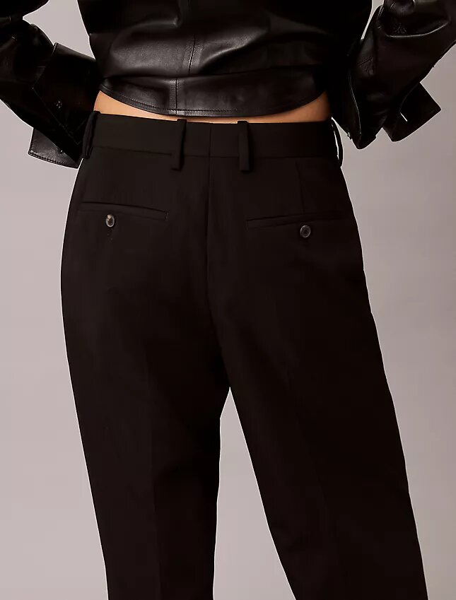 Pantalon en gabardine de laine mélangée Pantalon en gabardine de laine mélangée