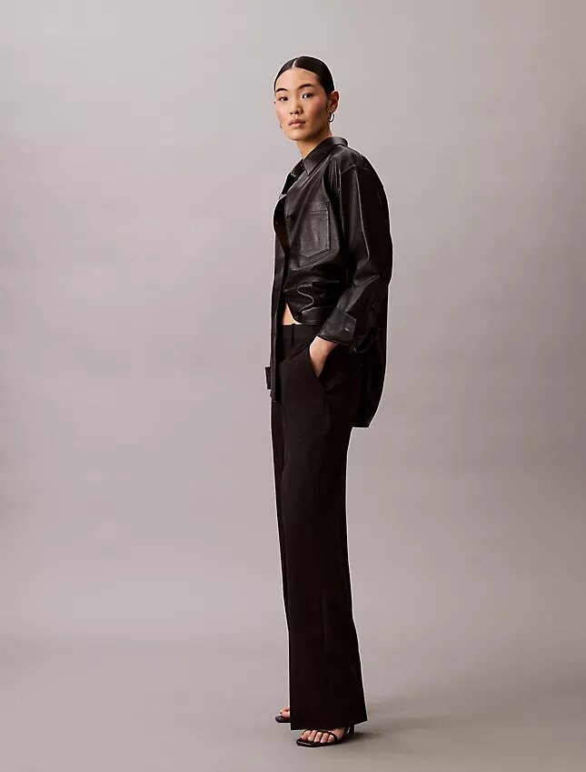 Pantalon en gabardine de laine mélangée Pantalon en gabardine de laine mélangée
